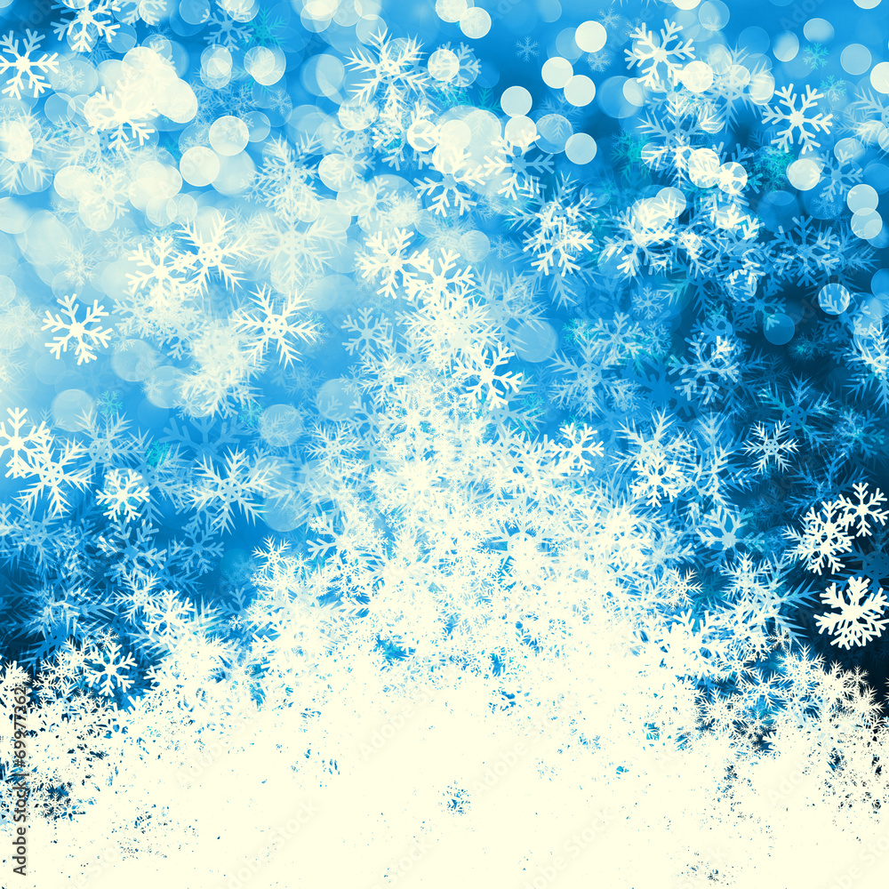 Obraz premium Winter delightful snowfall background