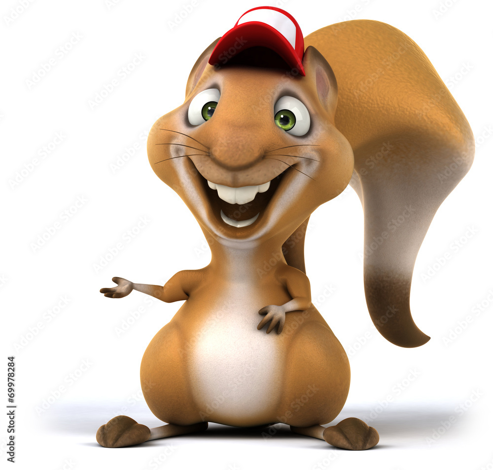 Naklejka premium Fun squirrel