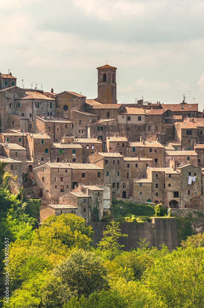 Wonderful view of Sorano, Italy