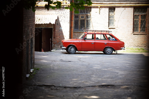 old cars in the city © andrii kornev