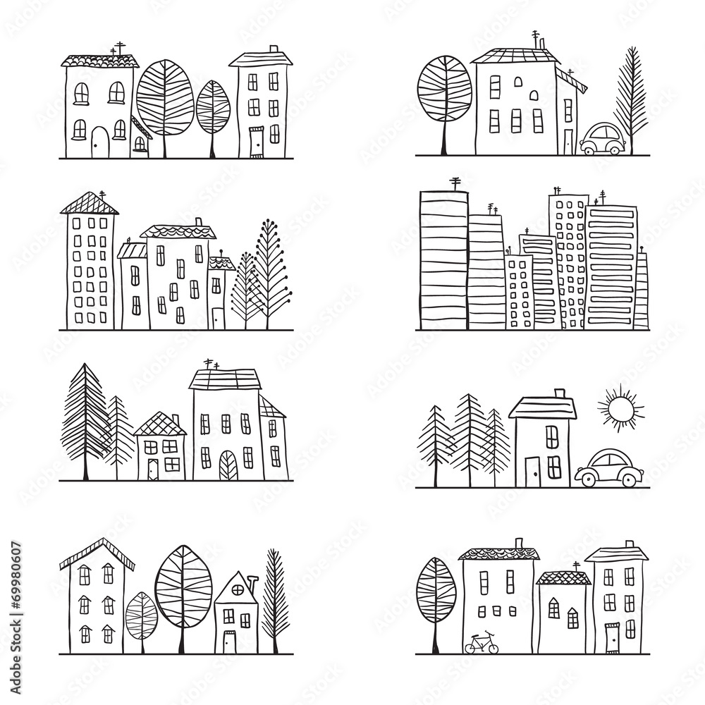 Houses doodles