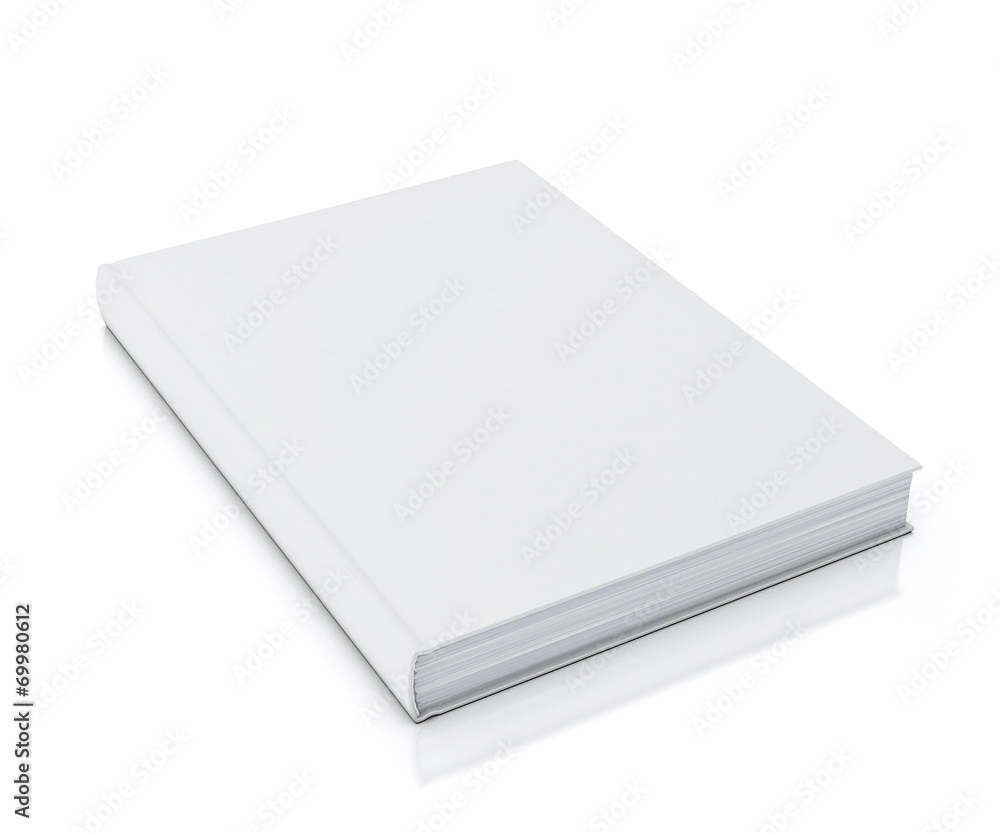 empty white book isolated on white background empty white book isolated on white background