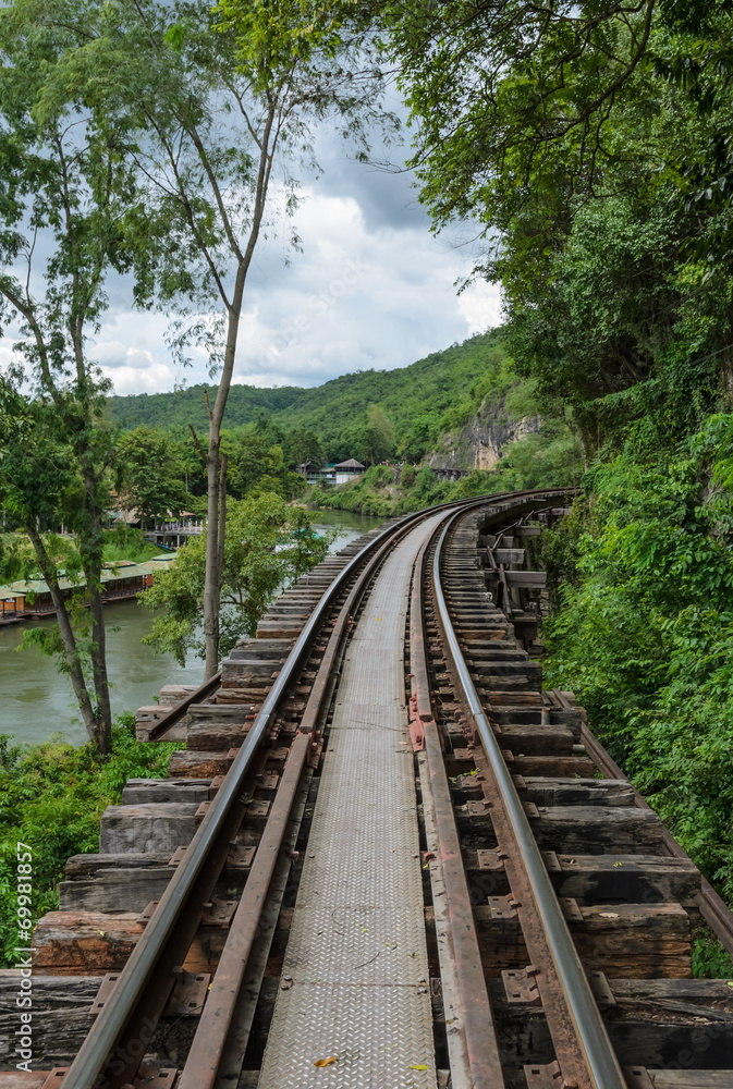 Death railway in Kanchanaburi Thailand - built during World War Death railway in Kanchanaburi Thailand - built during World War