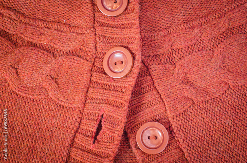 buttons on knitted sweater