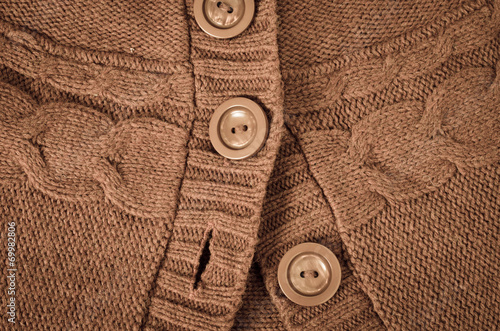 buttons on knitted sweater