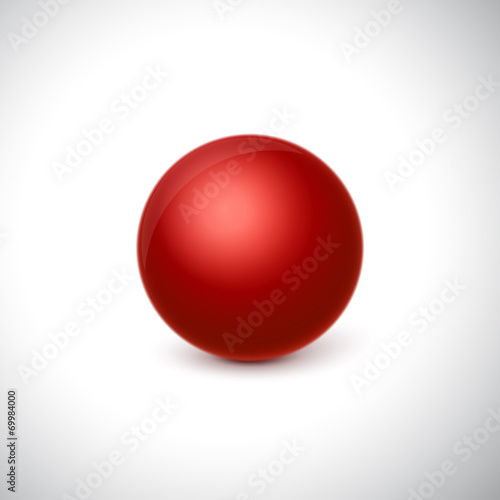Glossy sphere isolated on white. Vector illustration