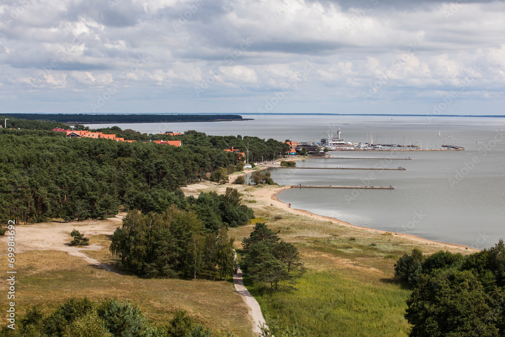 Coastline of Lithuanian city Nida. The Curonian Spit