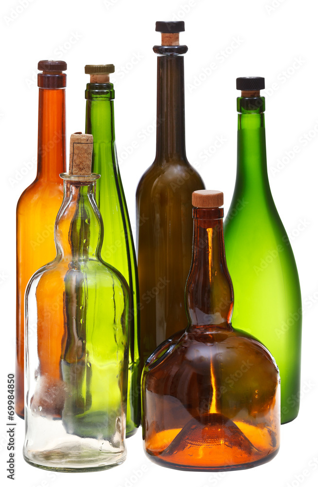 empty closed wine bottles isolated empty closed wine bottles isolated