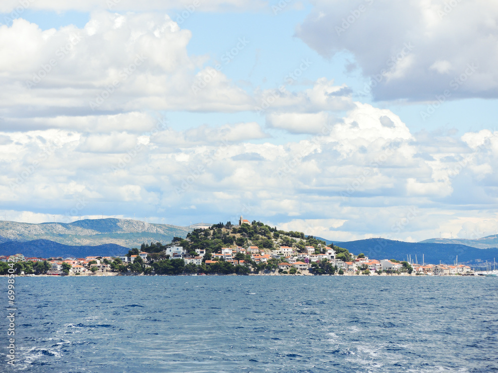 island with village in Adriatic Sea