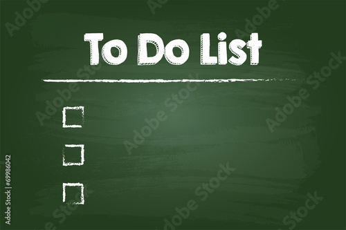 To Do Check List On Green Board