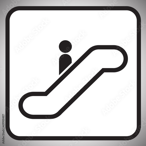 escalator Information signal, vector.