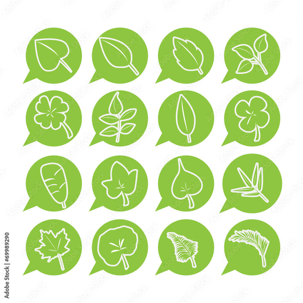leaf icon vector set leaf icon vector set