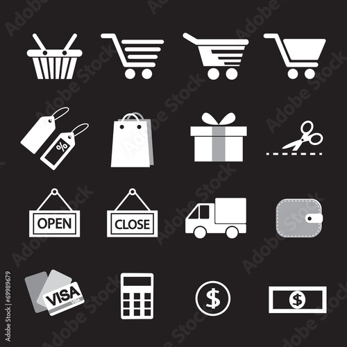 Shopping Icon Set.