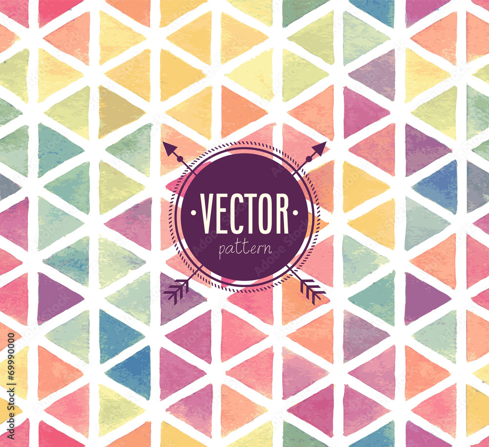 Vector Watercolor seamless pattern. - obrazy, fototapety, plakaty 