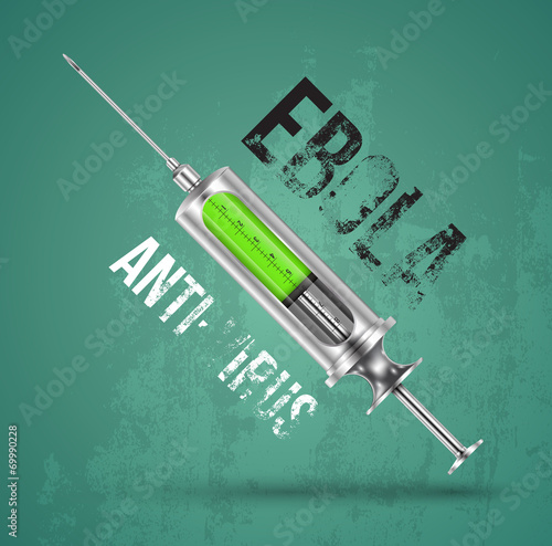 Ebola antivirus concept with siring