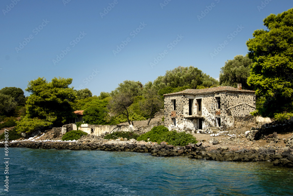 Old abandoned stone house on a greek small island Old abandoned stone house on a greek small island