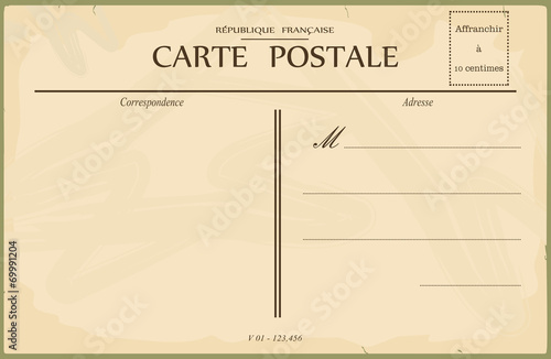 Reverse of vintage postcard.