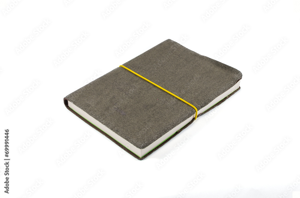 old velvet notebook on white old velvet notebook on white