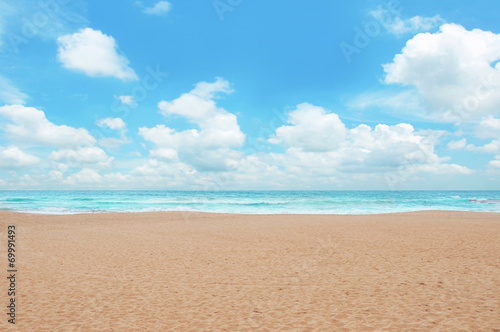 Sand beach   blue sky