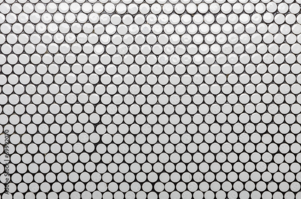 White circle tile pattern as background White circle tile pattern as background