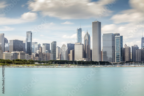 Beautiful skyline of Chicago  Illinois.