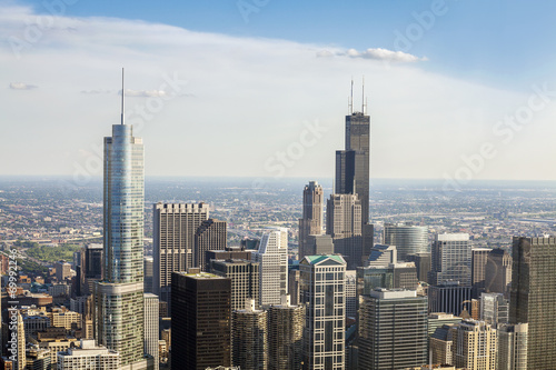 Beautiful skyline of Chicago  Illinois.