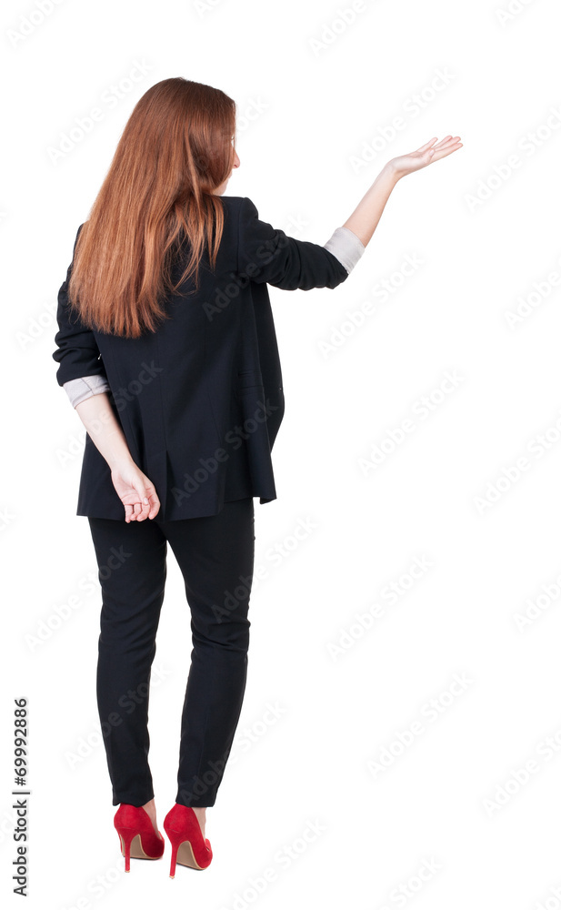Back view of Beautiful business woman in suite Back view of Beautiful business woman in suite