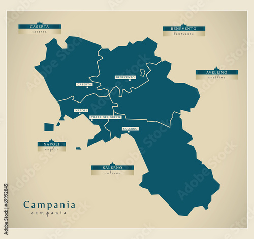 Moderne Landkarte - Campania IT