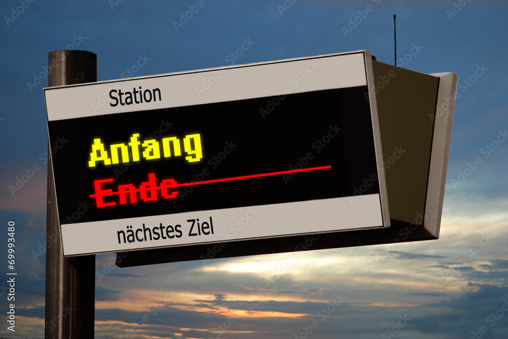 Anzeigetafel 4 - Anfang