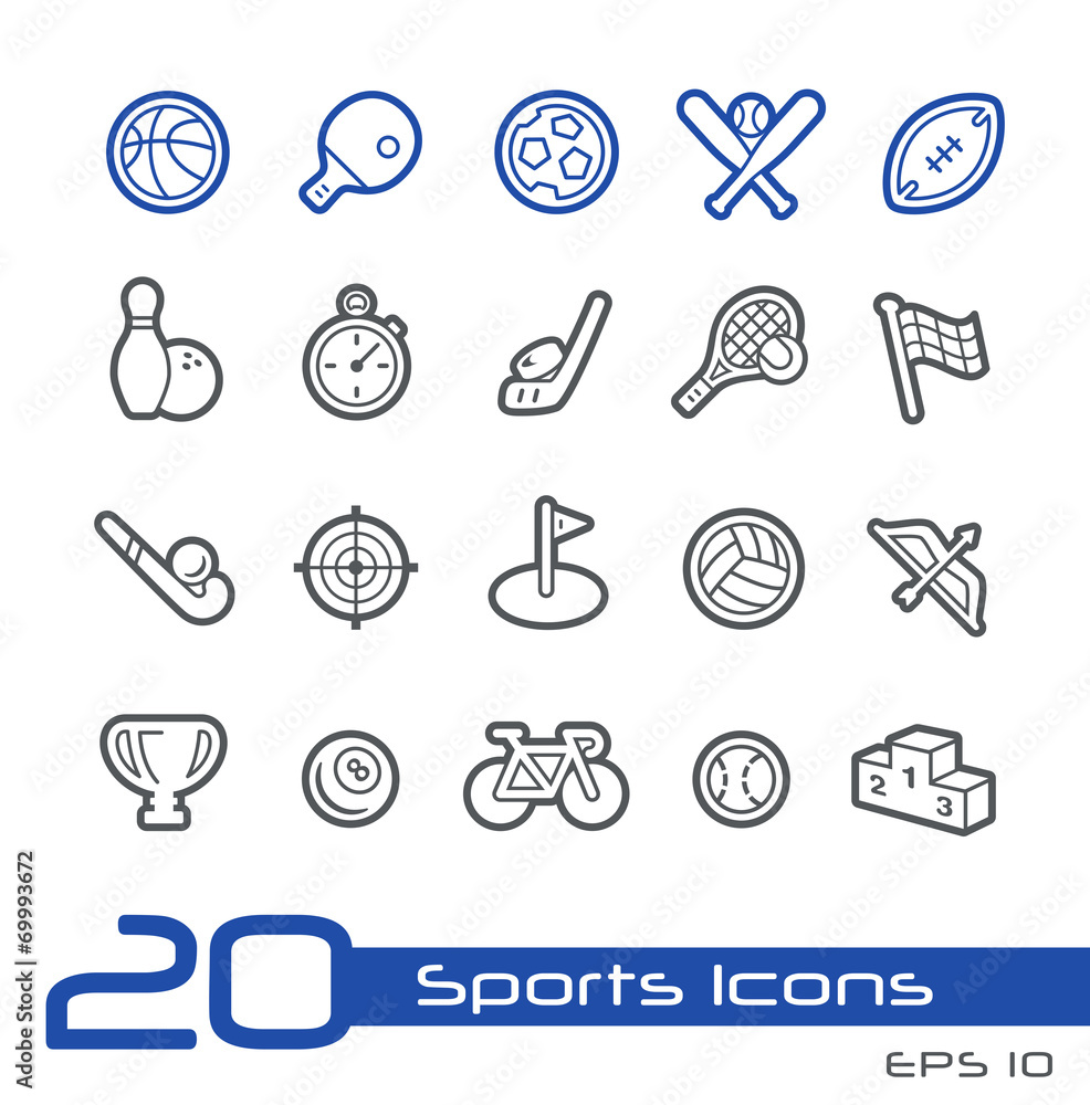 Sports Icons -- Line Series Sports Icons -- Line Series