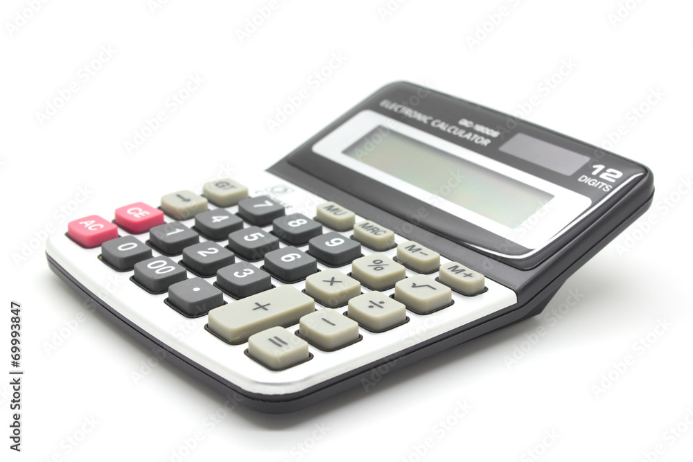 calculator on a white background calculator on a white background