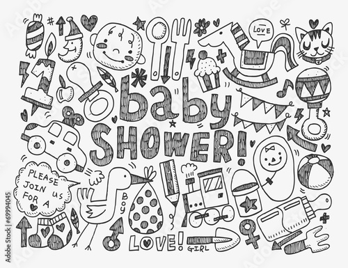 doodle baby background