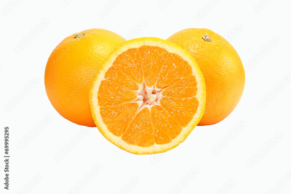 orange on white background