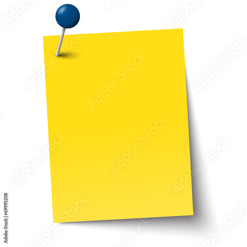 empty paper with pin