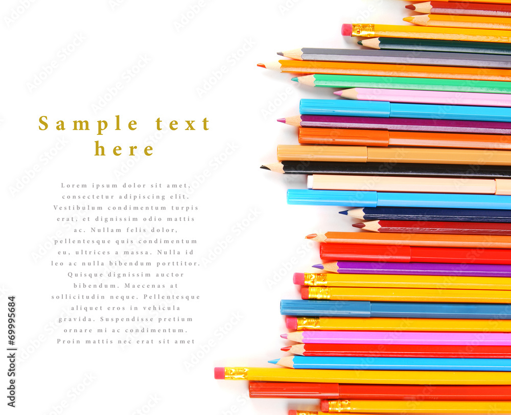 School tools and accessories on a white background. School tools and accessories on a white background.
