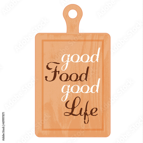 Baking wooden board with slogan