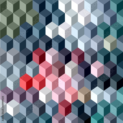 Abstract vector 3D cubes geometric background