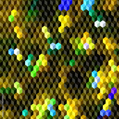 Abstract vector 3D cubes geometric background