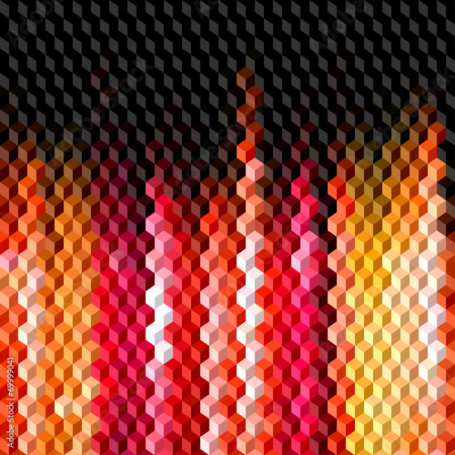 Abstract vector 3D cubes geometric background