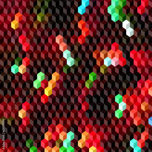 Abstract vector 3D cubes geometric background