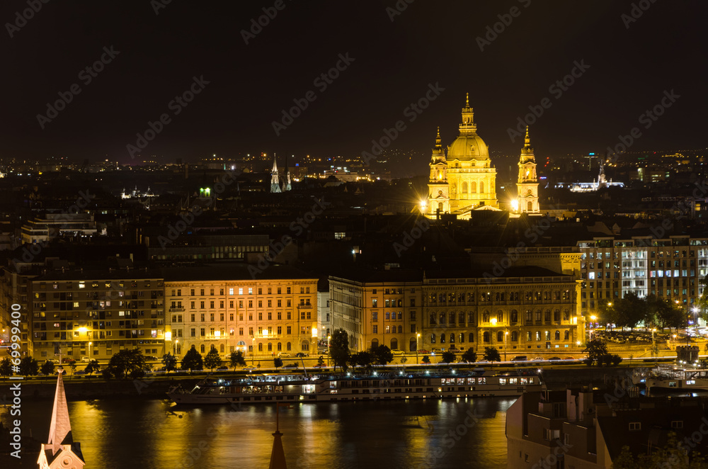 Night cityscape of  Budapest