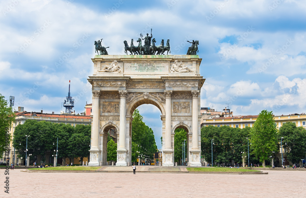 Arch of Peace (Arco della Pace) in Milan. Italy