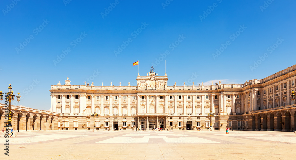 Vew of Madrid. Facade of Royal Palace