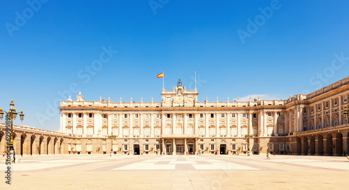 Vew of Madrid. Facade of Royal Palace