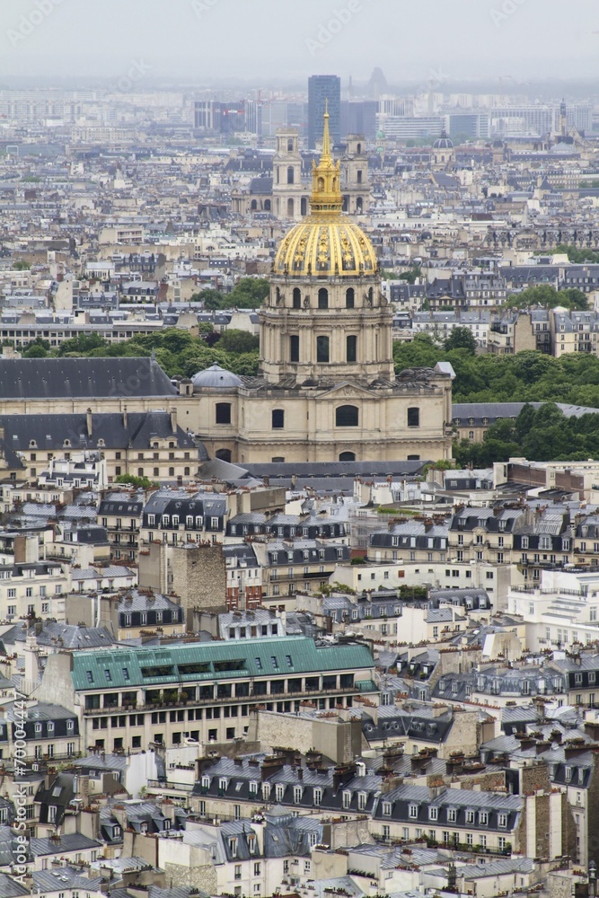 View of les Invalides from Eiffel Tower