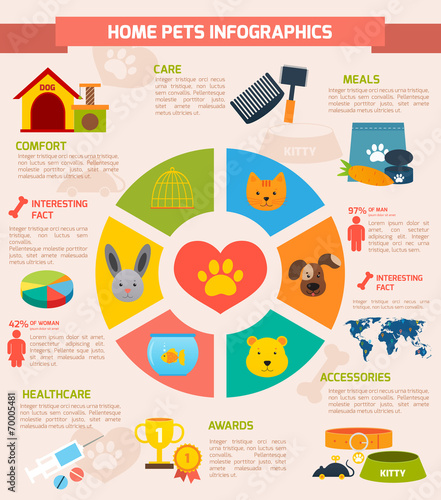 Pets infographic set