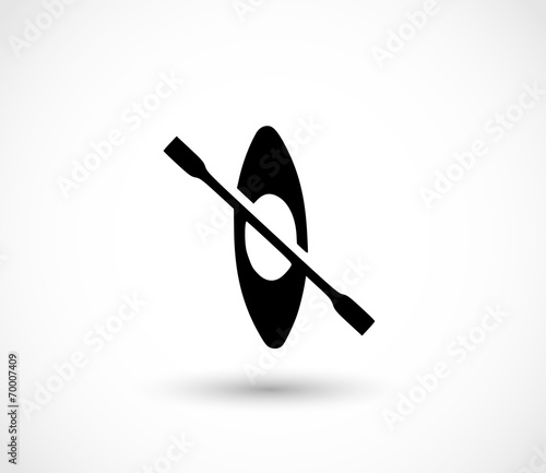 Canoe icon vector