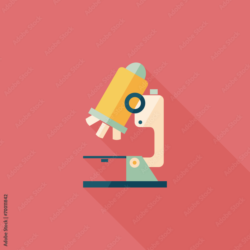 microscope flat icon with long shadow microscope flat icon with long shadow