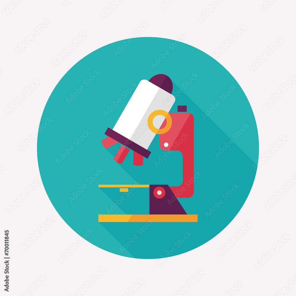 microscope flat icon with long shadow microscope flat icon with long shadow