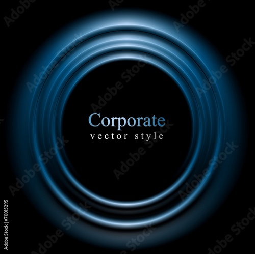 Blue shiny circle logo design
